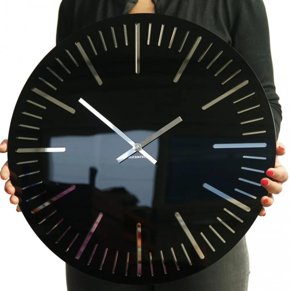 Elegante orologio nero per il soggiorno, 50 cm
