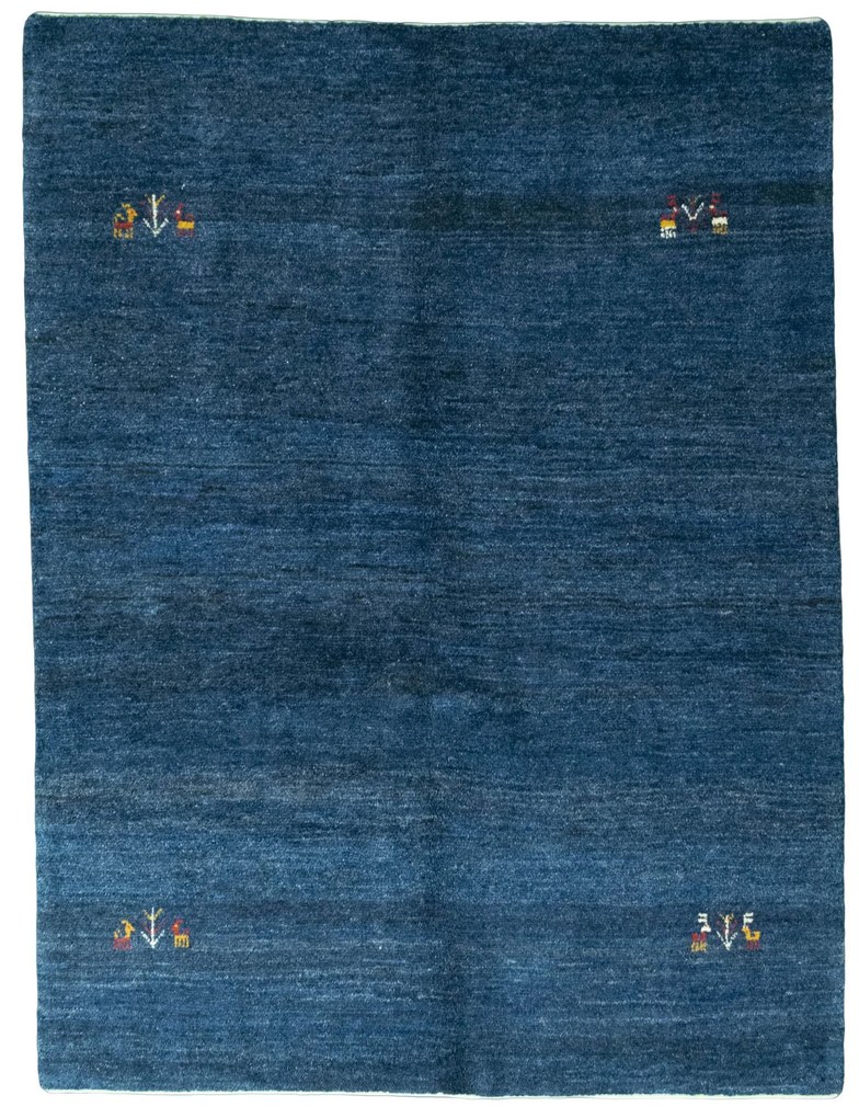 Gabbeh Tappeto 200x150 Blu (Iran) Annodato A Mano