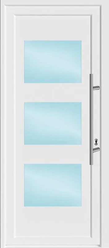 Portoncino d'ingresso in pvc 10034 L 96 x H 212 cm bianco apertura sinistra