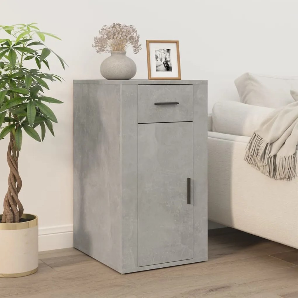Mobile Scrivania Grigio Cemento 40x49x75 Cm Legno Multistrato /