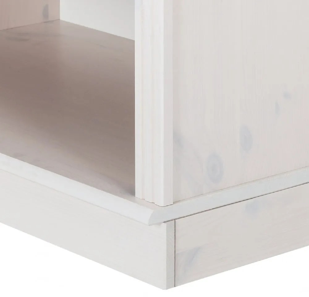 Libreria in legno di pino bianco 222x223 cm Anita - Støraa