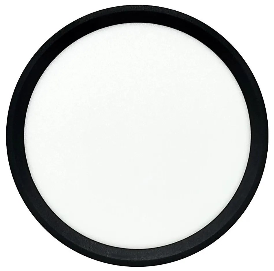 Plafoniera LED/18W/230V 3000/4000/6500K Ø 23 cm nera