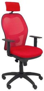 Sedia Ufficio con Poggiatesta Jorquera PC 10CRNCR Rosso