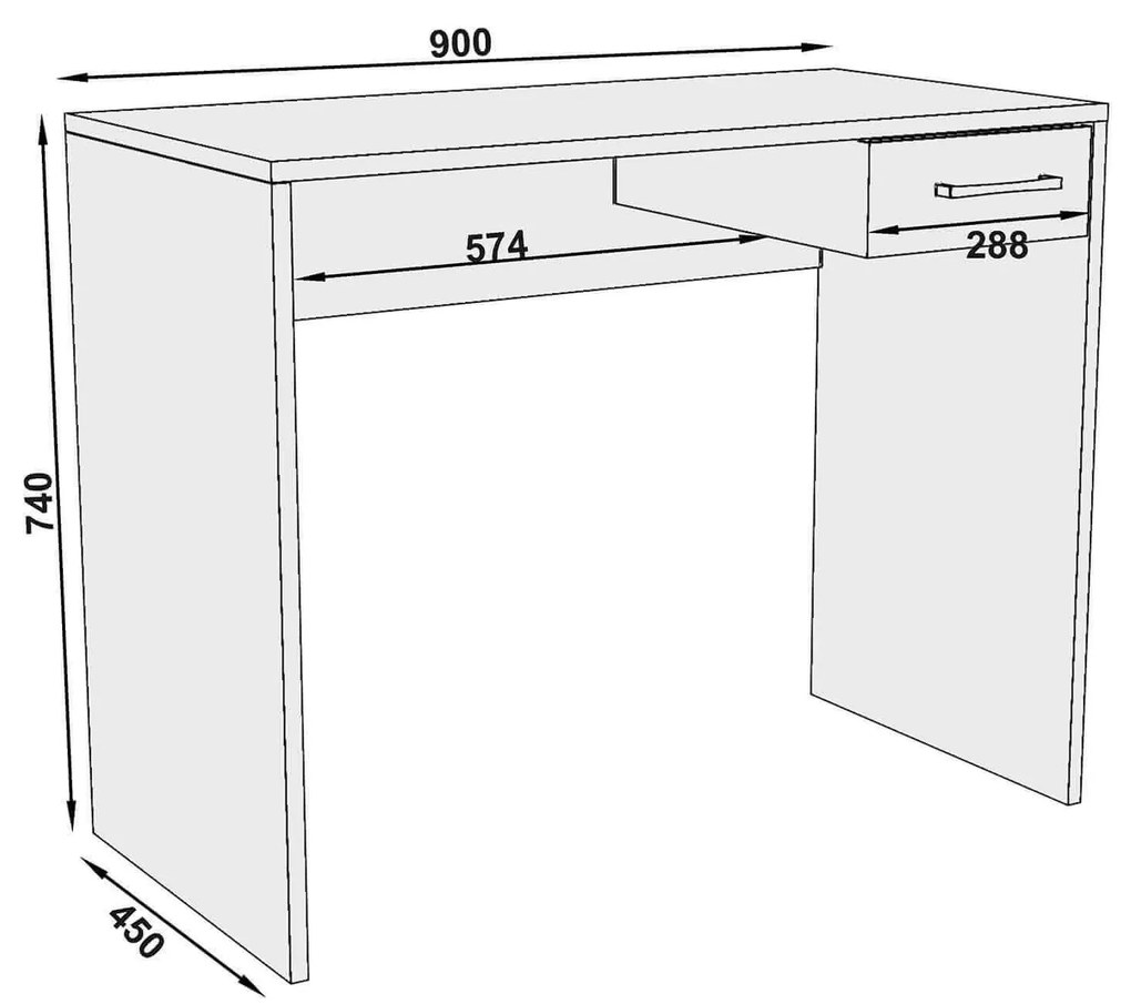DIOCLEZIANO - scrivania con cassetto