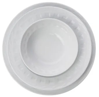 Set da tavola 18 pezzi in porcellana bianca