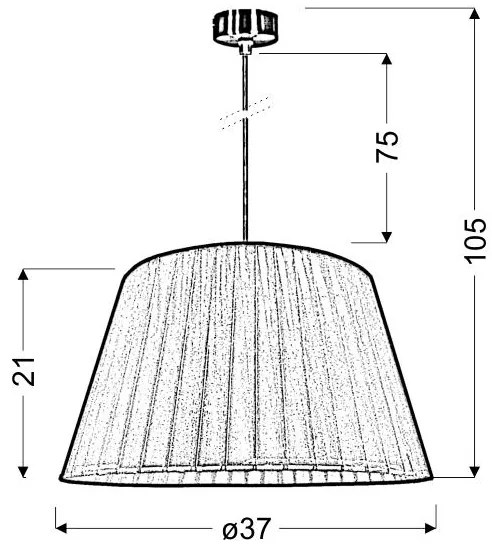 Lampadario su corda TIZIANO 1xE27/60W/230V nero