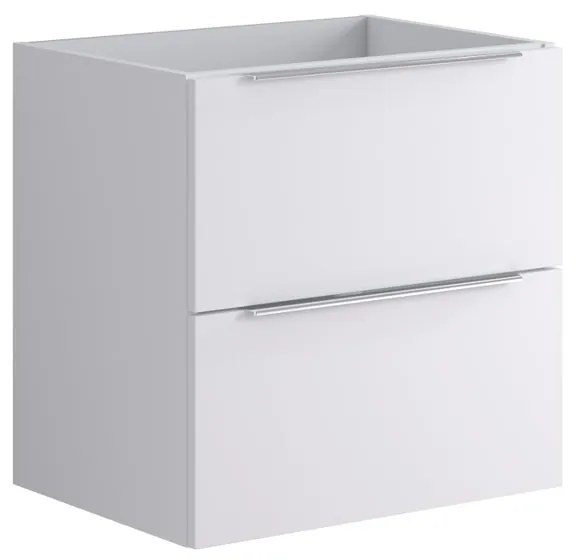 Mobile da bagno sotto lavabo Brera bianco opaco L 59.5 x H 60 x P 45.5 cm 2 cassetti, lavabo non incluso