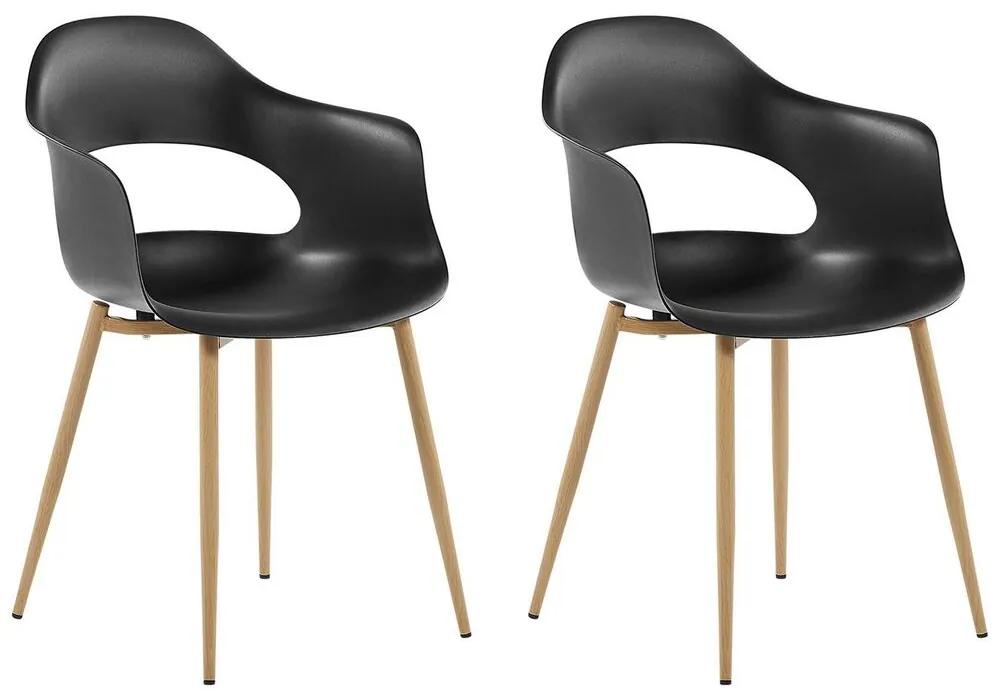 Set di 2 sedie plastica nero UTICA Beliani
