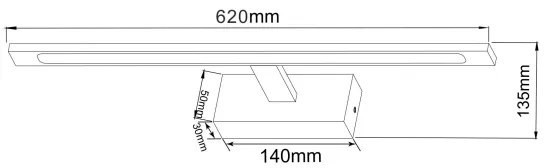 Zuma Line W89443-20W-GD - Illuminazione a LED per specchi ALTER LED/20W/230V IP44 oro