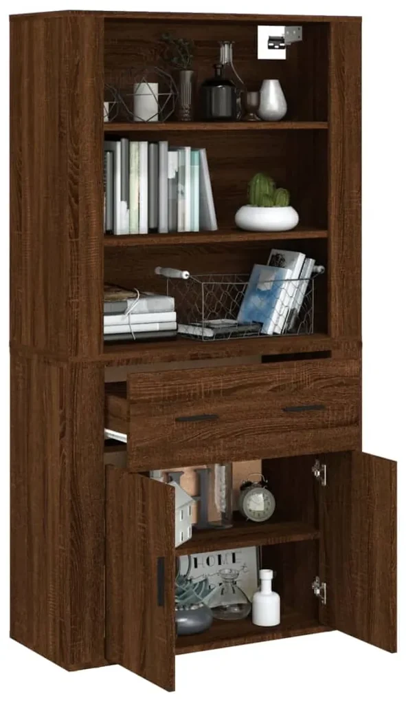 Credenza rovere marrone in legno multistrato