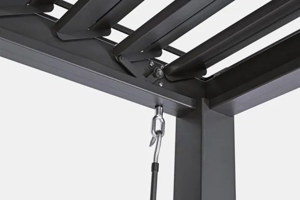 Pergola Bioclimatica 3x3 In Alluminio Con Lamelle Orientabili Antracite Pacific Bizzotto