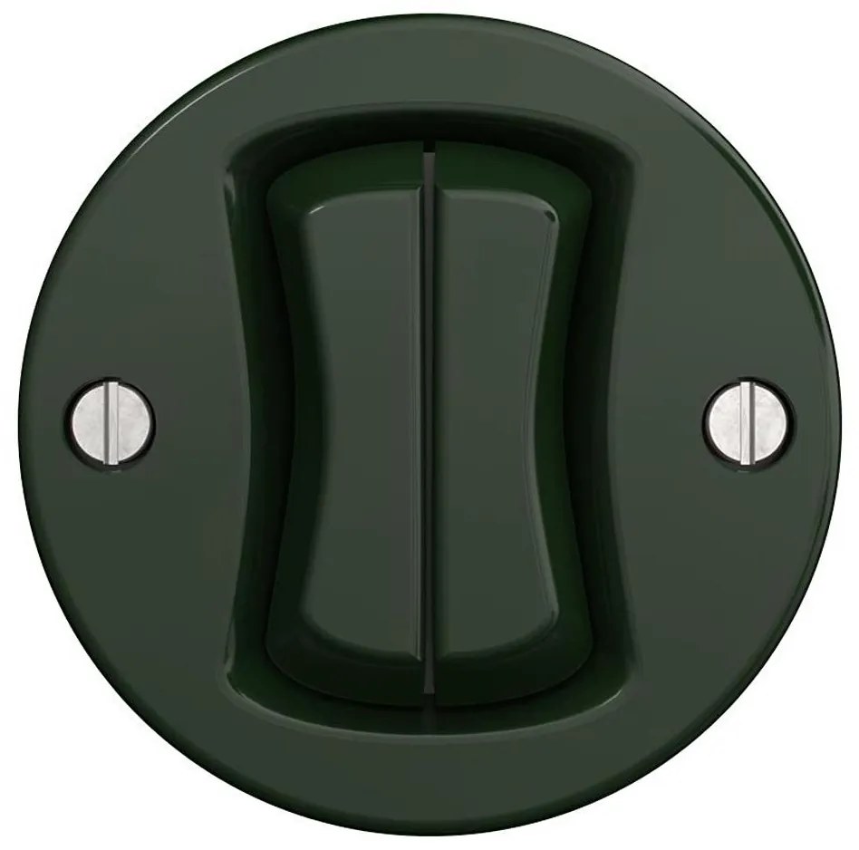 Kliklap - Pulsante doppio retrò senza cornice, verde