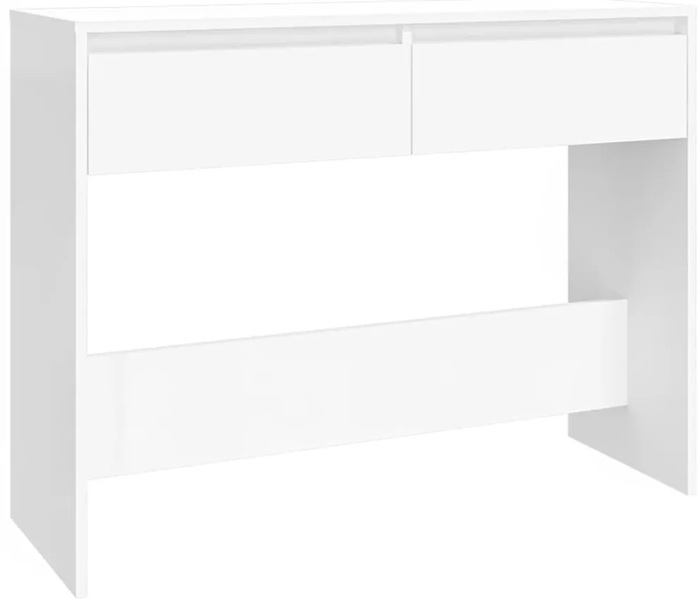 Tavolo consolle bianco 100x35x76,5 cm in truciolato