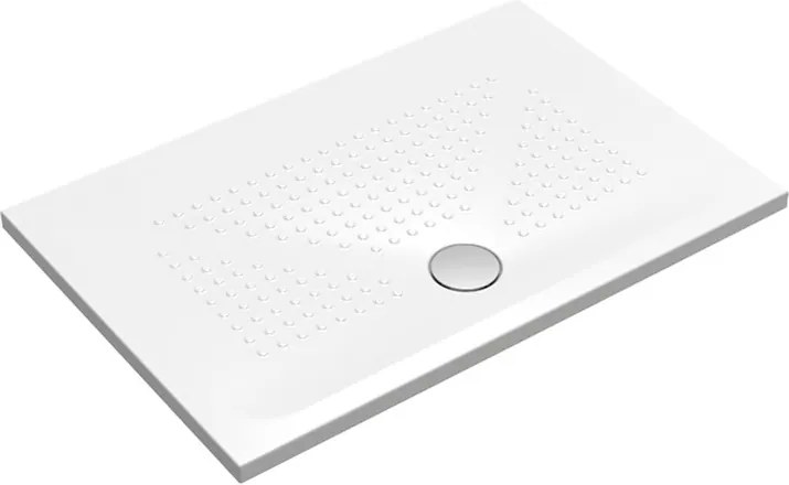 Piatto doccia in ceramica PUNTO bianco L 120 x L 80 x H 3.5 cm lucido