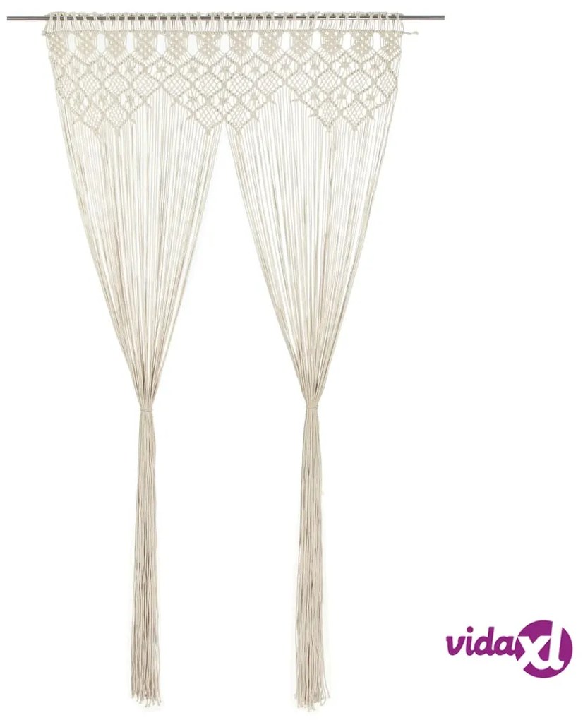 vidaXL Tenda Macramè 140x240 cm in Cotone