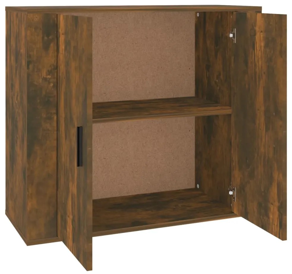 Credenza rovere fumo 80x33x70 cm in legno multistrato