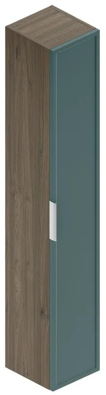 Colonna per mobile bagno Quadra 1 anta P 30 x L 30 x H 180 cm rovere cotto/mirto opaco laccato mdf