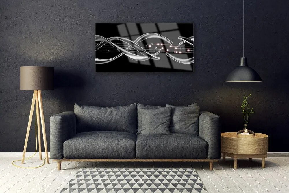 Quadro di vetro Grafica astratta 100x50 cm 2 appendini