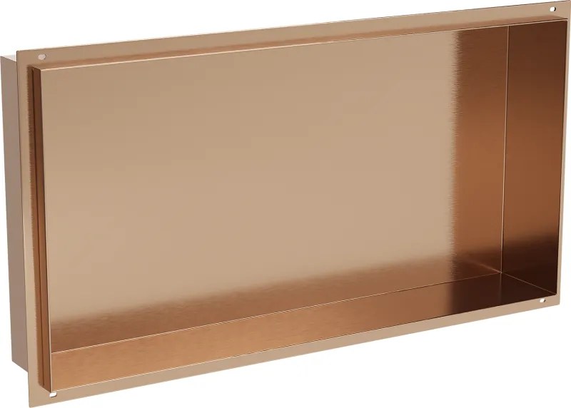 Mexen X-Wall-NR ripiano incassato senza bordo 60 x 30 cm, rame spazzolato - 19C1603010