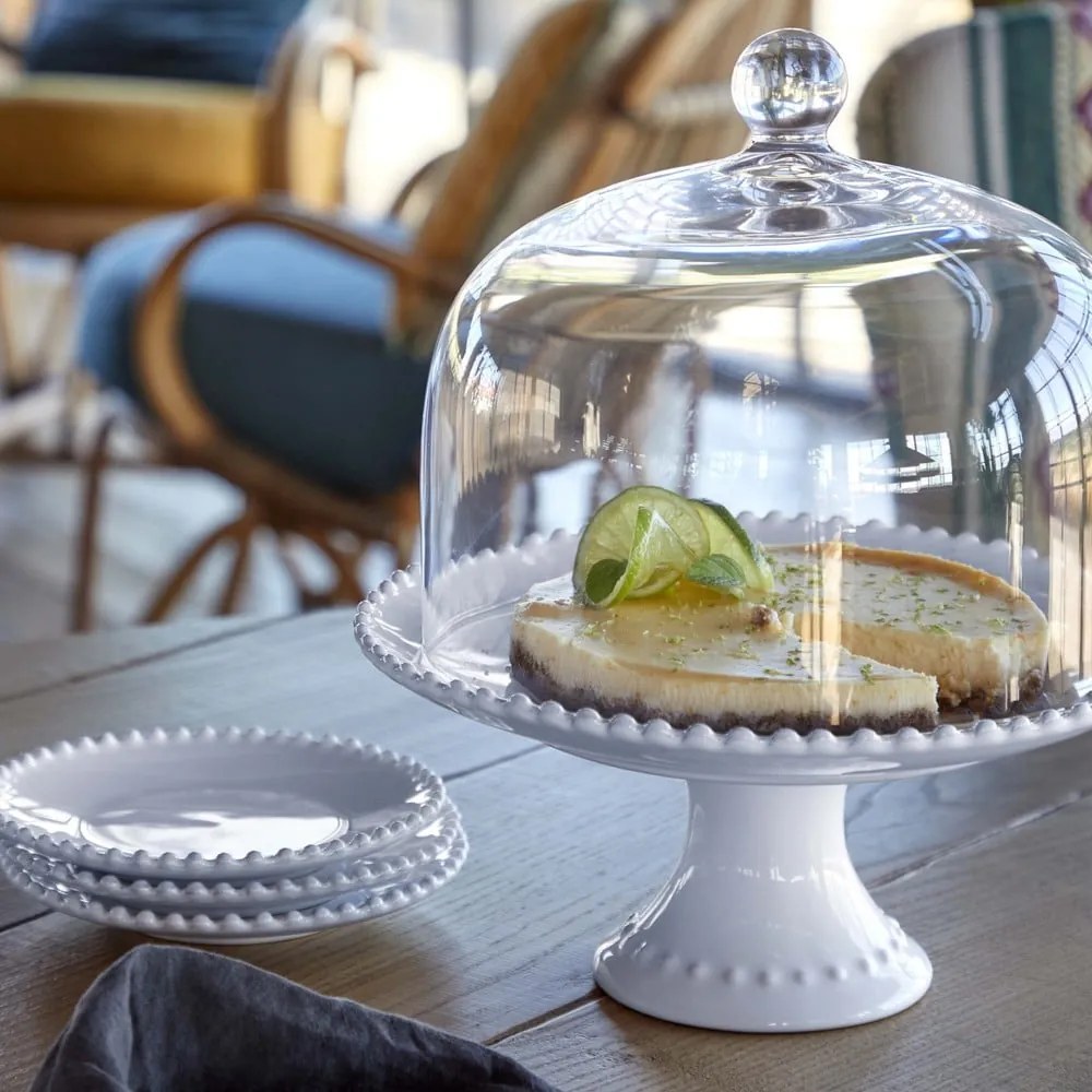 Piatto da pasticceria in gres bianco , ⌀ 17 cm Pearl - Costa Nova