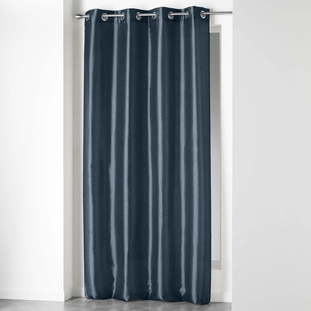 Tenda blu scuro in microsatinato 140x240 cm Shana – douceur d'intérieur