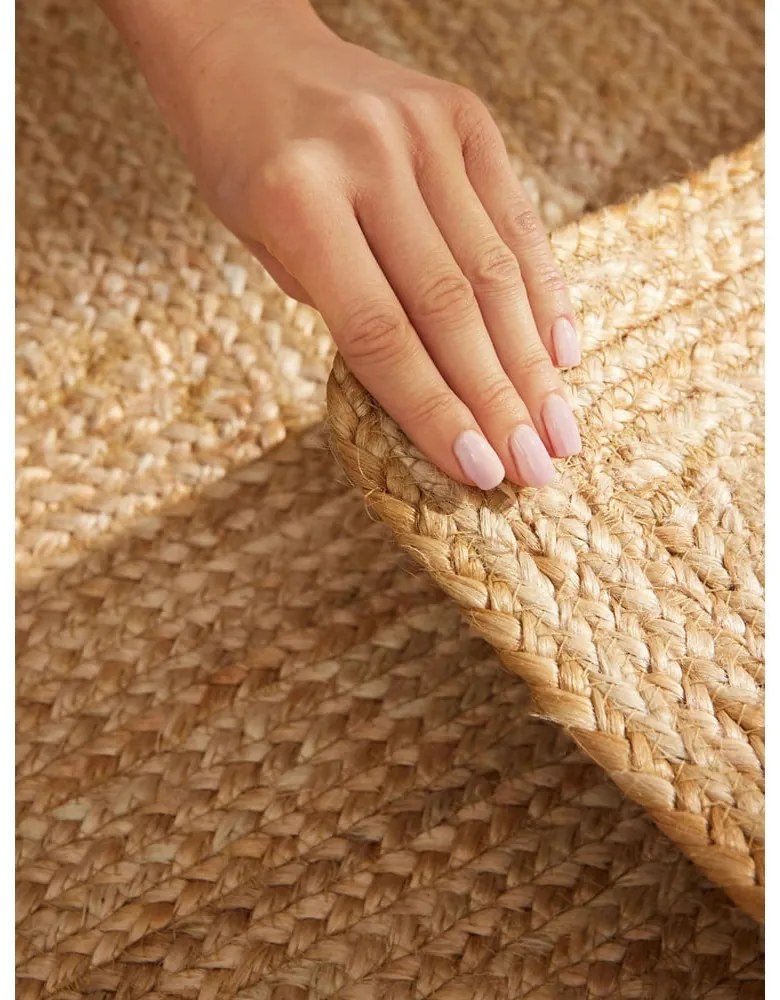 Tappeto di colore naturale in iuta reversibile e tessuto a mano 80x150 cm Sharmila Natural Brown – Hanse Home