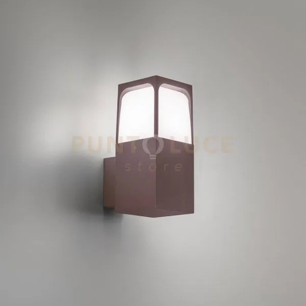 Ges2020- applique marrone in alluminio ip44 1 luce attacco e27