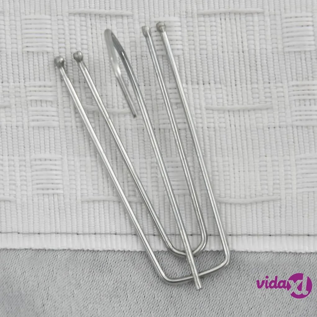 vidaXL Tende Oscuranti con Ganci Effetto Lino 2 pz Grigie 140x175 cm