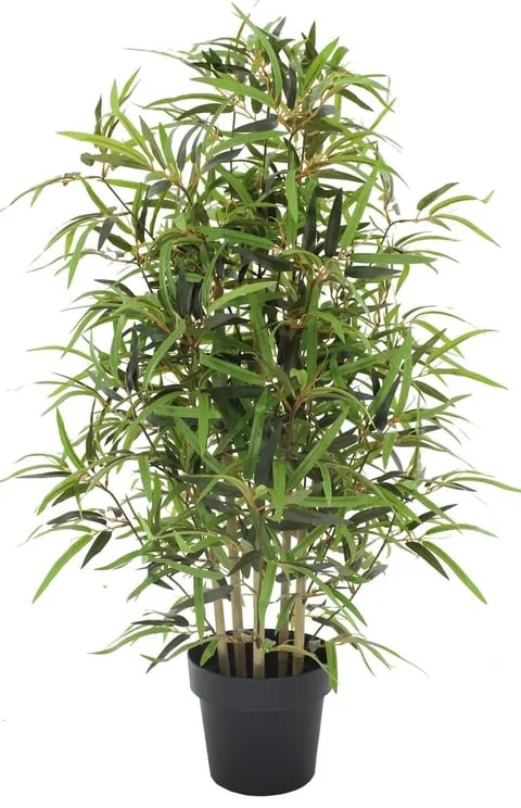 Pianta artificiale senza vaso bamboo in pvc colore verde H 100 x Ø 20 cm