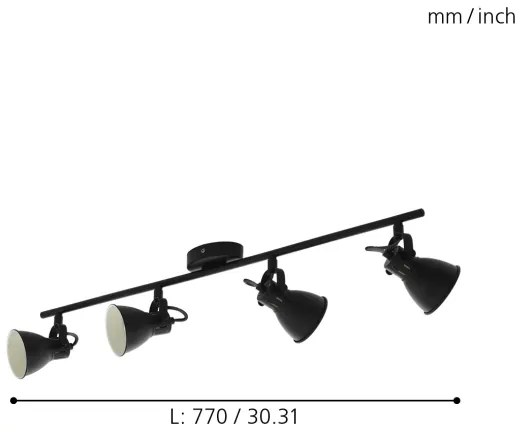 Eglo 98408 - Luce Spot a LED SERAS 4xLED/3,3W/230V