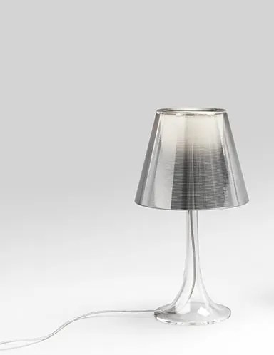 Flos Miss K Lampada da tavolo 43 cm a luce diffusa con paralume argento alluminato