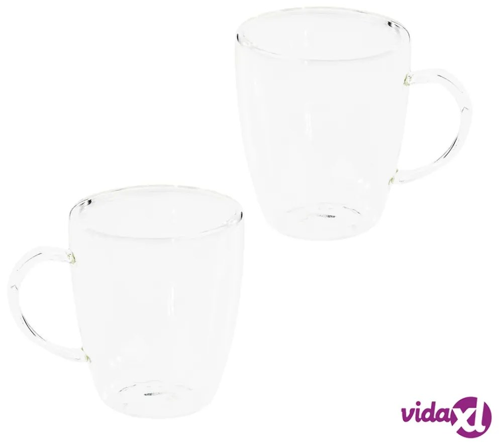 HI Set Bicceri per Cappuccino 2 pz 270 ml Trasparente
