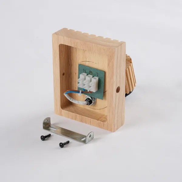 Brilagi - Faretto da parete HYGGE 1xE14/15W/230V legno/fumé