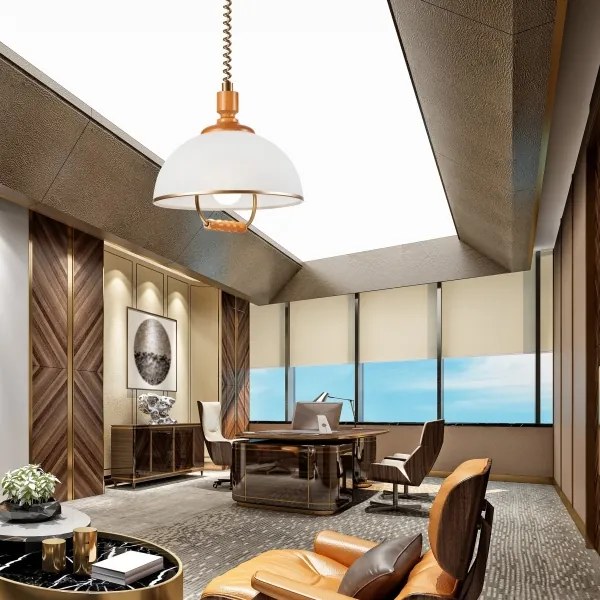 Lampadario a scomparsa RAMONA 1xE27/60W/230V beige/marrone