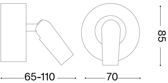 Ideal Lux - Luce Spot da parete a LED BEAN LED/3W/230V CRI 90 cromo lucido