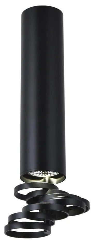 Lampadario a plafone TUBA 1xGU10/50W/230V nero