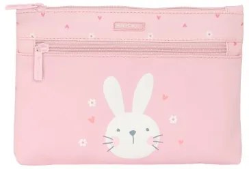 Astuccio Scuola Safta Bunny Coniglio Rosa 23 x 16 x 3 cm
