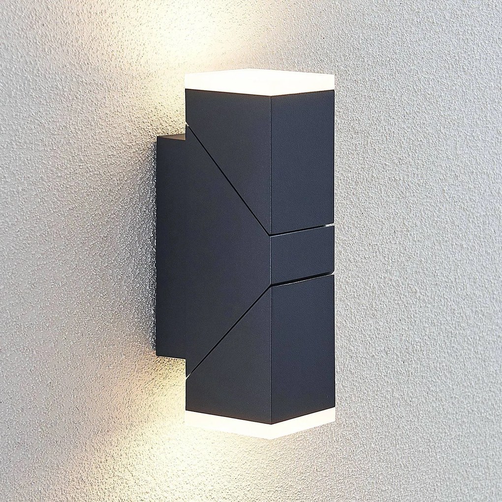 Applique da esterni a LED Sally Lindby, Nero, Alluminio, Moderno, Applique LED da esterni