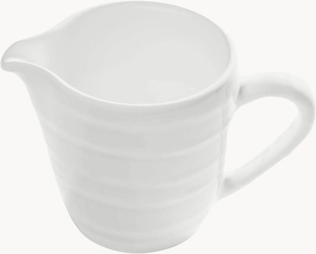 Brocca latte fatta a mano Weißgeflammt