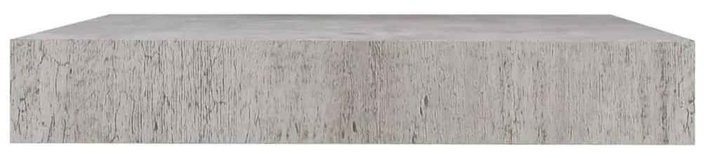 Scaffale a parete grigio cemento 23x23,5x3,8 cm in mdf