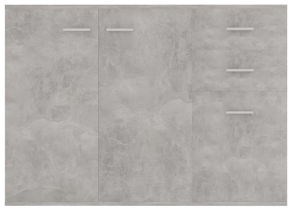 Credenza grigio cemento 105x30x75 cm in legno multistrato