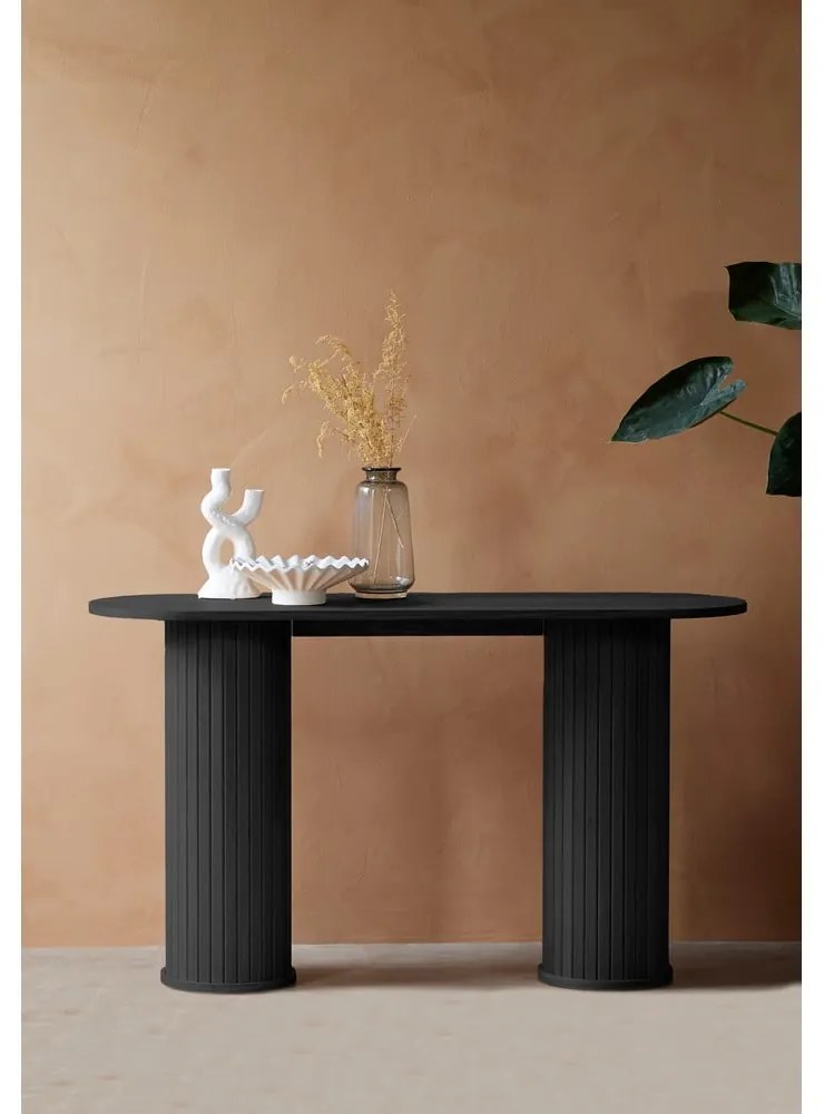 Tavolo consolle nero 40x130 cm Nola – Unique Furniture
