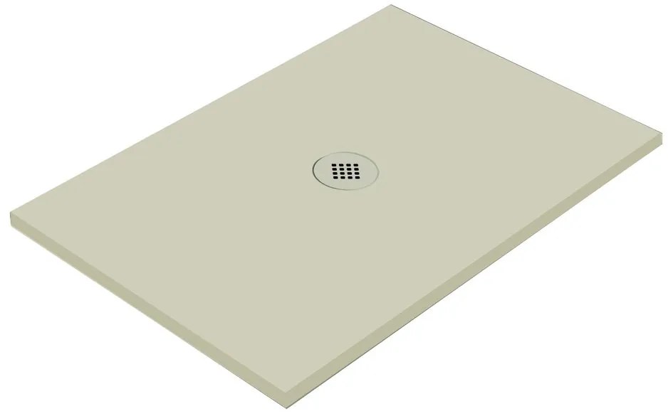 Piatto doccia in ceramica extra slim crema L 140 x L 70 cm