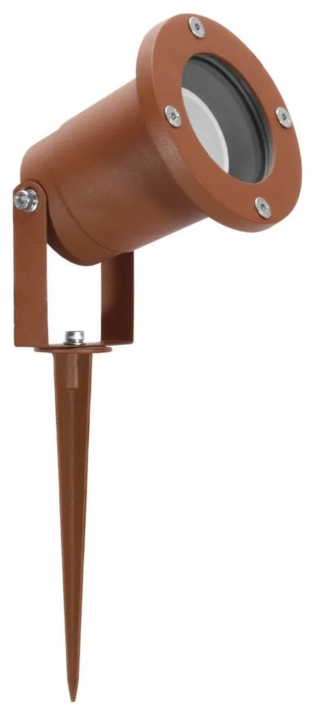 Faretto da Giardino con Picchetto GU10 - CORTEN Colore Corten