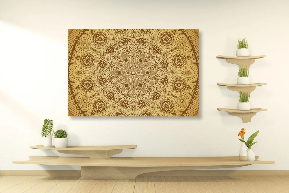 Stampa su tela – Mandala ornamentale con pizzo