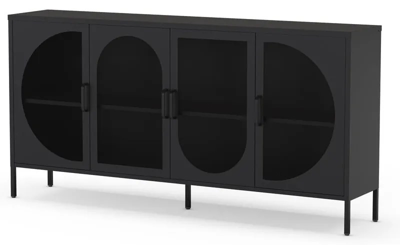 Cassettiera nera 160x90 cm Tayra - Marckeric