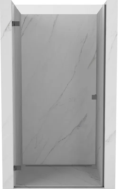 Mexen Lunar-B porta doccia battente sinistra 95 cm, trasparente, grigio canna di fucile spazzolato - 832-095-000-66-00-L