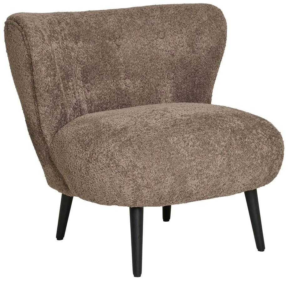 Poltrona marrone in tessuto bouclé Covelo - House Nordic