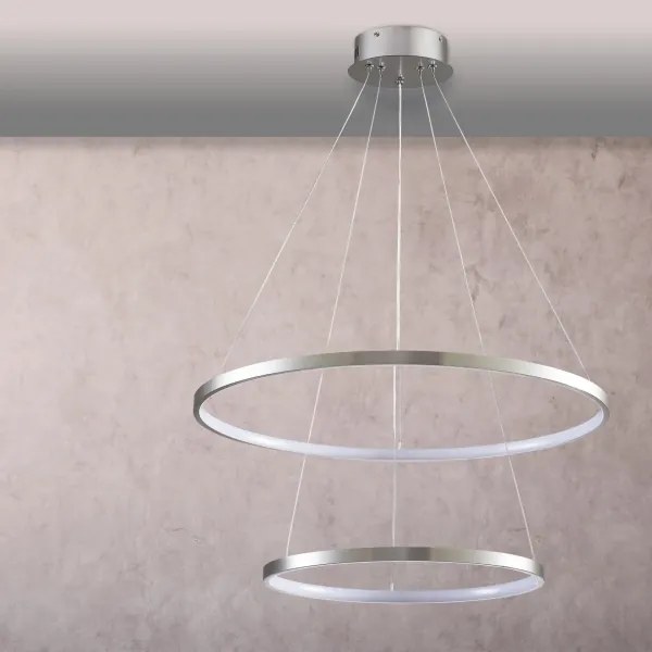 Lampadario LED a sospensione con filo LEA LED/35W/230V 4000K diametro 60 cm cromo