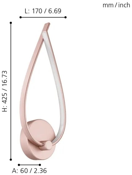 Eglo 97363 - Applique a LED PALOZZA LED/11W/230V